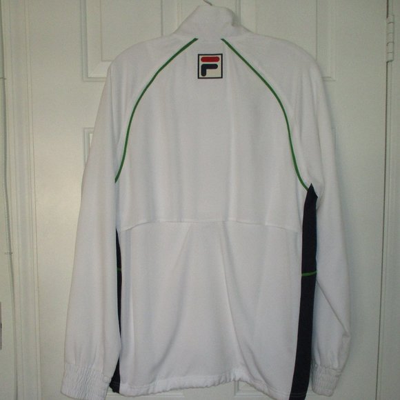 FILA Mens L/S BNP Paribas Open Full Zip White Tennis Windbreaker NWOT - Size 3XL - Picture 3 of 3